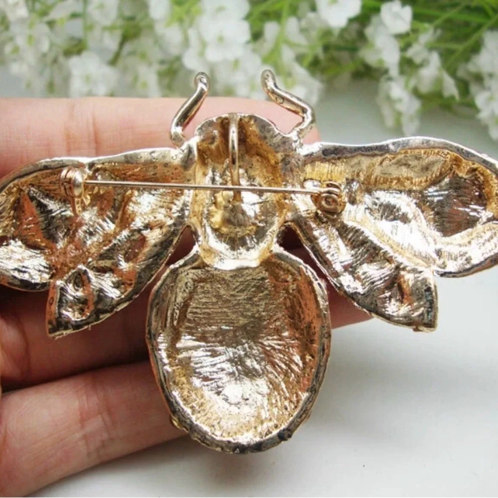 Colorful Crystal Bee Brooch And Pendant - Picture 2 of 2